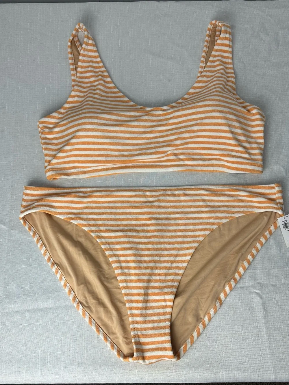 NWT Old Navy Orange & White Terry Bikini 3X
